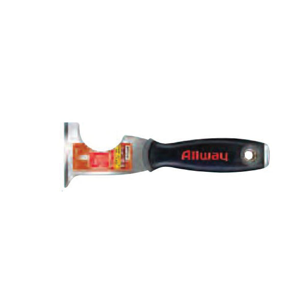 ALLWAY TOOLS Flex Putty Knife with Hammer End 1 1/2 in W Blade HCS Blade Soft Grip Handle