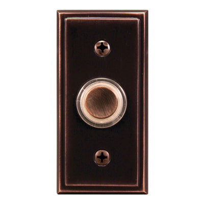 Heath Zenith Doorbell Button Wired Push Button Metal Lighted