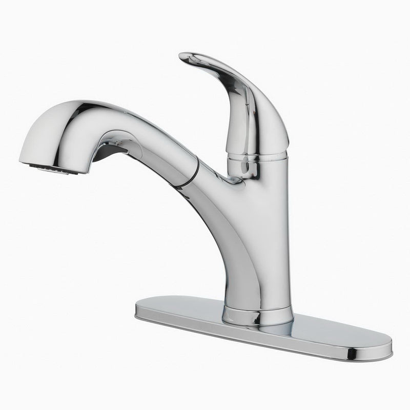 OakBrook Pacifica Pull-Out Kitchen Faucet 1.8 gpm 1-Faucet Handle 1 3-Faucet Hole Chrome