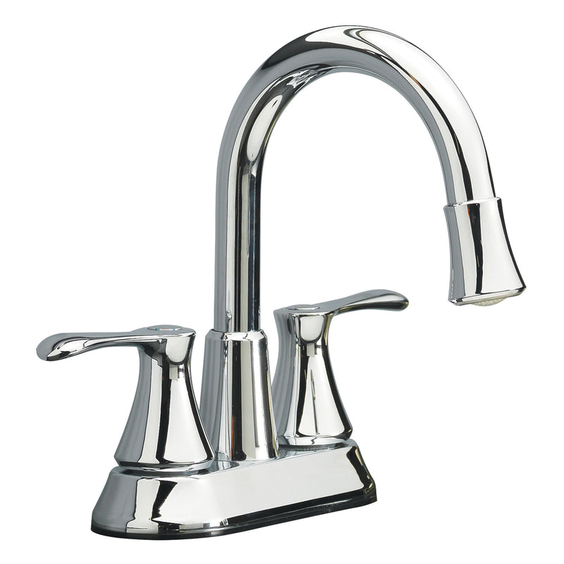 OakBrook Doria Lavatory Pop-Up Faucet 1.2 gpm 2-Faucet Handle 3-Faucet Hole Chrome Lever Handle