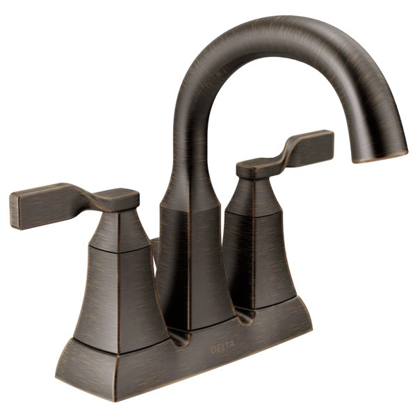 DELTA Sawyer Centerset Bathroom Faucet 1.2 gpm 2-Faucet Handle 3-Faucet Hole Venetian Bronze