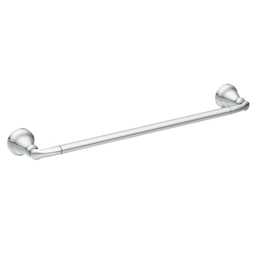 Moen Hilliard Towel Bar 24 in L Rod Zamac Chrome Screw Mounting