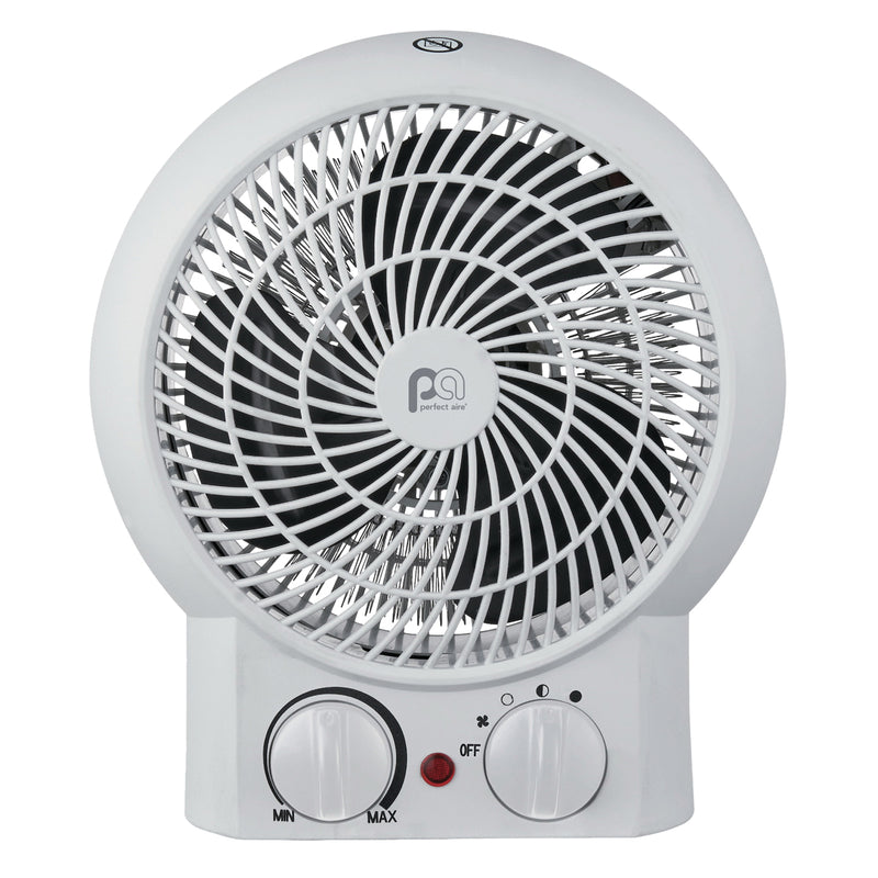 Perfect Aire Fan Heater 12.5 A 120 V 600 900 1500 W 3-Heating Stages White