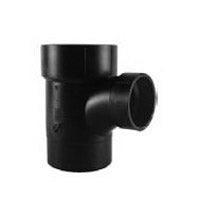 Charlotte Pipe Reducing Street Sanitary Tee 2 x 1-1/2 in Spigot x Hub ABS Black