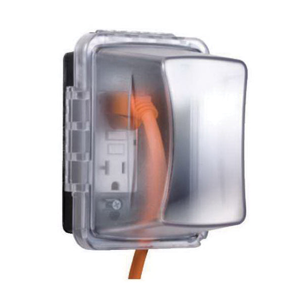 Taymac TAYMAC Electrical Box Cover 4 in W 1-Gang Polycarbonate Clear