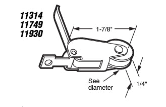 Prime-Line Spring Tension Roller 1 in Dia Roller Nylon Roller 1/4 in W 1-7/8 in L Steel