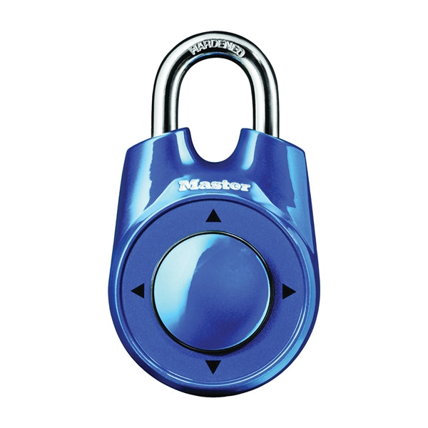 Master Lock Speed Dial Combination Directional Padlock 1/4 in Dia Shackle 1 in H Shackle Steel Shackle