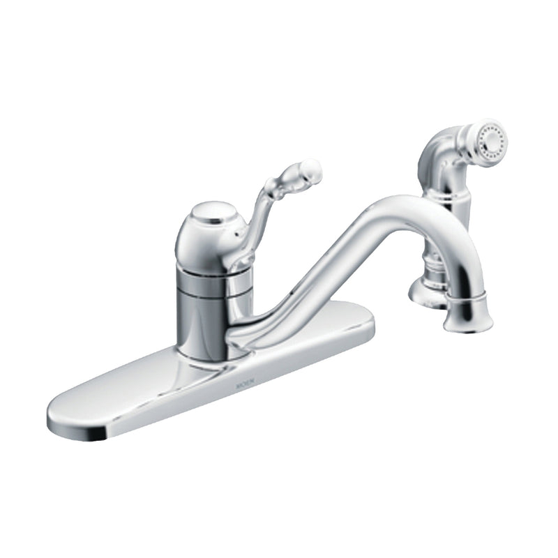 Moen Lindley Kitchen Faucet 1.5 gpm 1-Faucet Handle Stainless Steel Chrome Deck Mounting