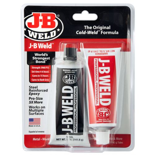 J B WELD Epoxy Adhesive Off White Part A/White Part B Paste Part A Liquid Part B 10 oz