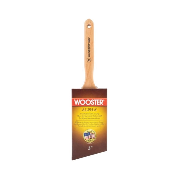 WOOSTER Paint Brush 3 in W 3 11/16 in L Bristle Synthetic Bristle Sash Handle