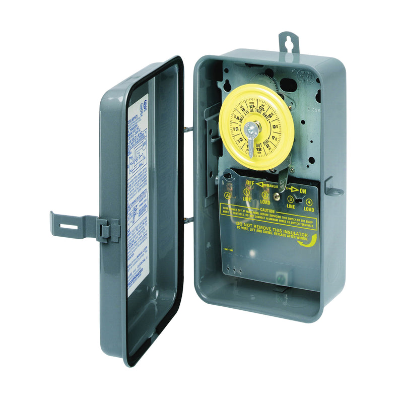 Intermatic Mechanical Time Switch 40 A 120 V 3 W 24 hr Time Setting 12 On/Off Cycles Per Day Cycle