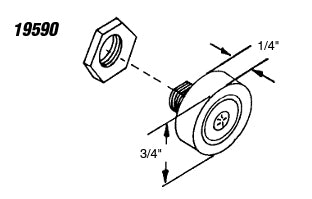 Prime-Line Shower Door Roller 3/4 in Dia Roller Nylon