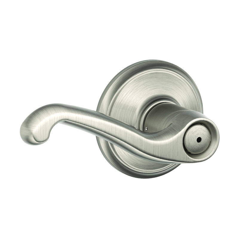 Schlage Flair Privacy Lever Satin Nickel