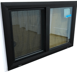 2020 horizontal sliding window 24x24 aluminum dual pane