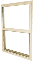 2040 vertical sliding window 24x48 almond vinyl dual pane