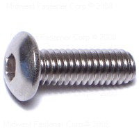 MIDWEST FASTENER Cap Screw M4-0.7 Thread 12 mm L Button Head Hex Socket Drive Stainless Steel