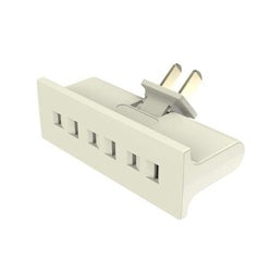 ACE Outlet Adapter 2 Pole 15 A 125 V 3 Outlet Ivory