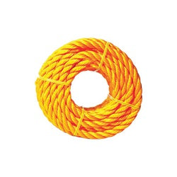 ACE 71722 Rope 1/2 in Dia 50 ft L 358 lb Working Load Polypropylene Yellow