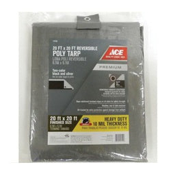 ACE 7191992SV R Tarp 20 ft L 20 ft W 10 mil Thick Polyethylene Black/Silver