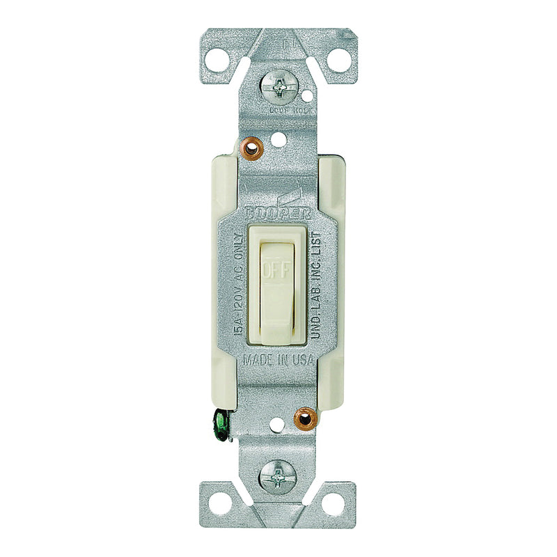 Eaton Wiring Devices Toggle Switch 15 A 120 V Polycarbonate Housing Material Ivory