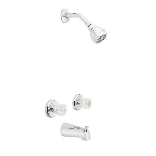 OakBrook Essentials Tub and Shower Faucet Single-Function Showerhead 1.8 gpm Showerhead 1 Spray Settings