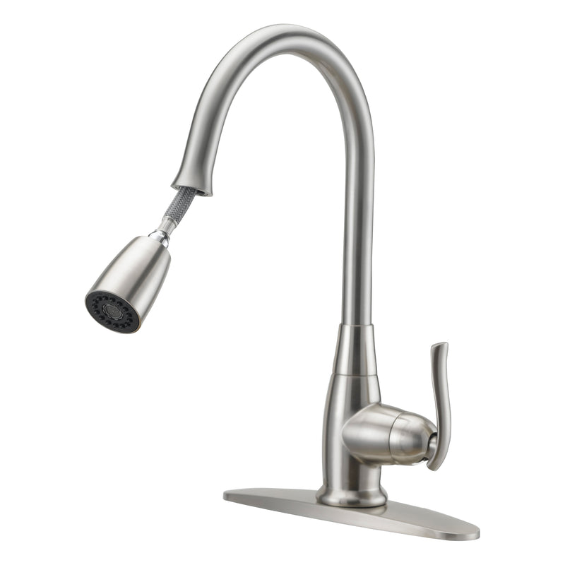 Boston Harbor Kitchen Faucet 1-Faucet Handle Metal Stainless Steel