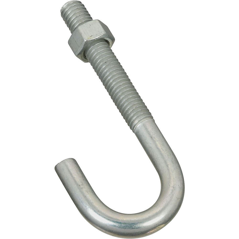 National Hardware 2195BC Series N232 942 J Bolt 3/8 16 Thread 2 1/4 in L Thread 3 3/4 in L 225 lb Working Load Zinc