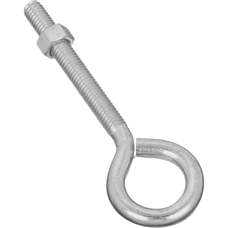 National Hardware Heavy-Duty Eye Bolt 3/8 in Thread 3 in L Thread 1 in Dia Eye 3.35 in L Shank Steel Zinc