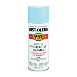 RUST OLEUM STOPS RUST Protective Enamel Spray Paint Gloss Harbor Blue 12 oz Aerosol Can