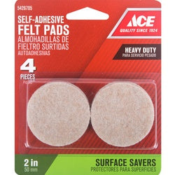 ACE 9927/ACE Protective Pad Felt Brown 2 in W Round