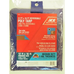 ACE 73196 ACE R Tarp 16 ft L 12 ft W 5 mil Thick Polyethylene Blue/Brown