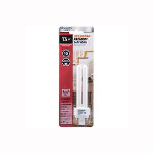 Sylvania Compact Fluorescent Bulb 13 W T4 Lamp G24Q-3 Lamp Base 900 Lumens 2700 K Color Temp