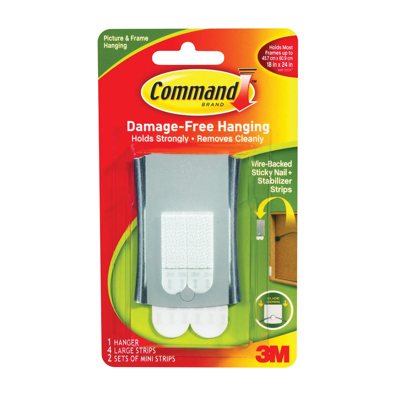 Command Universal Picture Hanger 8 lb Metal Sticky Nail Mounting