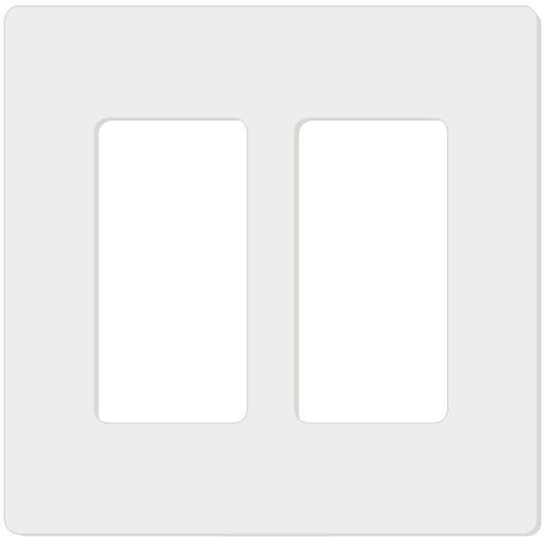 Leviton Decorative Wallplate 2-Gang Polycarbonate White