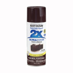 RUST-OLEUM PAINTER'S Touch Gloss Spray Paint Gloss Kona Brown 12 oz Aerosol Can