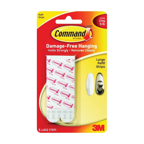 Command Refill Strip 3/4 in W 3-5/8 in L White