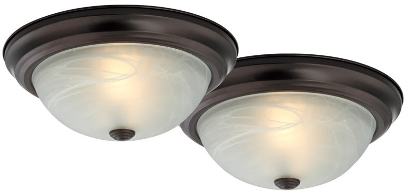 Boston Harbor 13" Twin Pack Flush Mount Ceiling Fixture 60 W Bronze