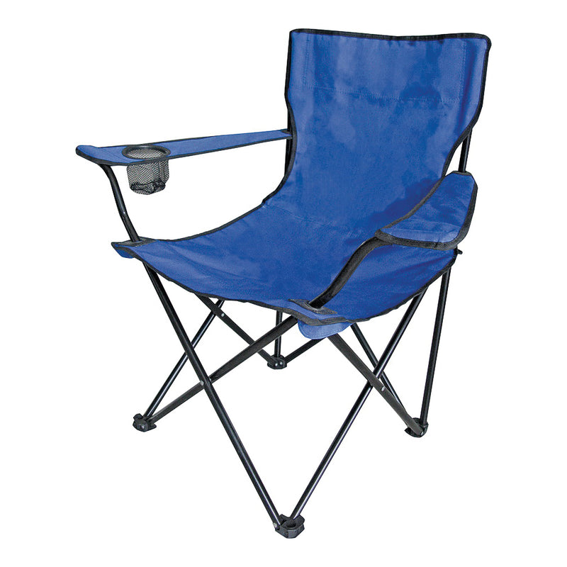 Seasonal Trends Camping Chair with Bag 19-1/4 in W Seat Blue