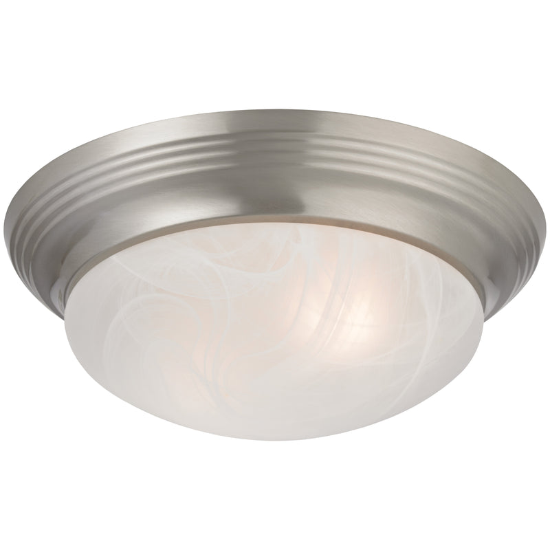 Boston Harbor 563116BNTwo Light Flush Mount Ceiling Fixture 60W CFL Lamp Brushed Nickel