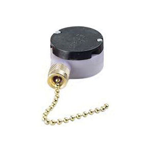 GB Pull Chain Switch 1-Pole 125 VAC 6 A Brass