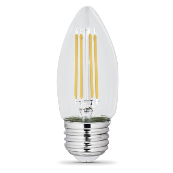 Feit Electric LED Bulb Specialty Torpedo Tip Lamp 40 W Equivalent E26 Lamp Base Dimmable Clear