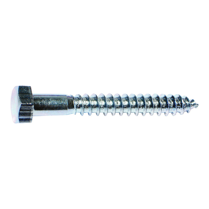 MIDWEST FASTENER Lag Screw 1/4 in Thread 2 in OAL Zinc