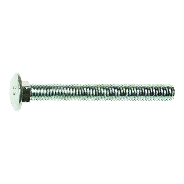 MIDWEST FASTENER Carriage Bolt 3/8-16 in Thread NC Thread 3-1/2 in OAL Zinc 2 Grade