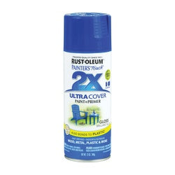 RUST OLEUM PAINTER'S Touch Gloss Spray Paint Gloss Brilliant Blue 12 oz Aerosol Can