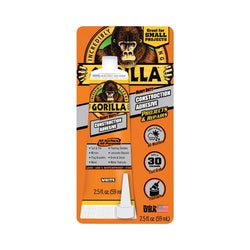 Gorilla Construction Adhesive White 2.5 oz Tube