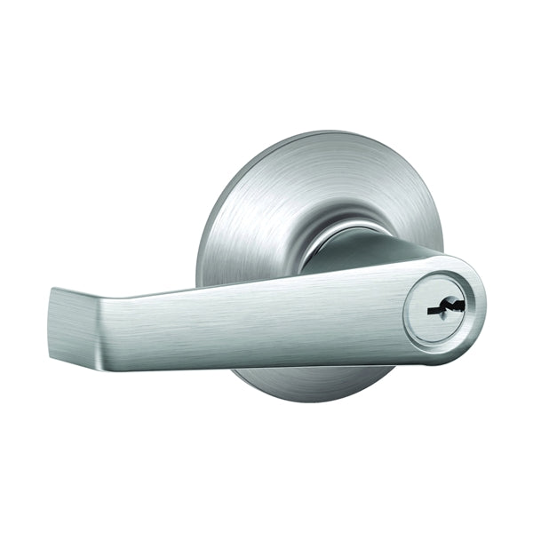 Schlage Elan Keyed Entry Lock Solid Brass Satin Chrome