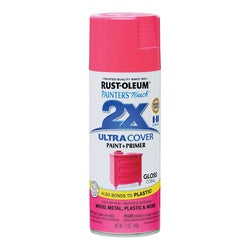 RUST OLEUM PAINTER'S Touch Gloss Spray Paint Gloss Coral 12 oz Aerosol Can