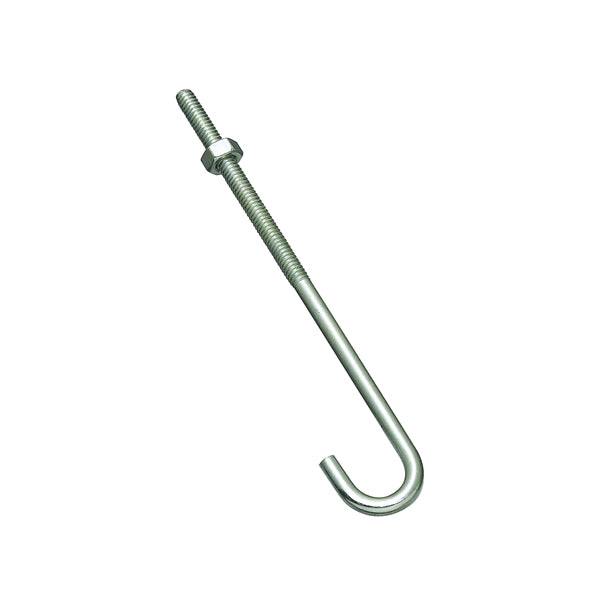 National Hardware 2195BC Series 232900 J-Bolt 1/4 in Thread 3 in L Thread 6 in L 100 lb Working Load Steel Zinc