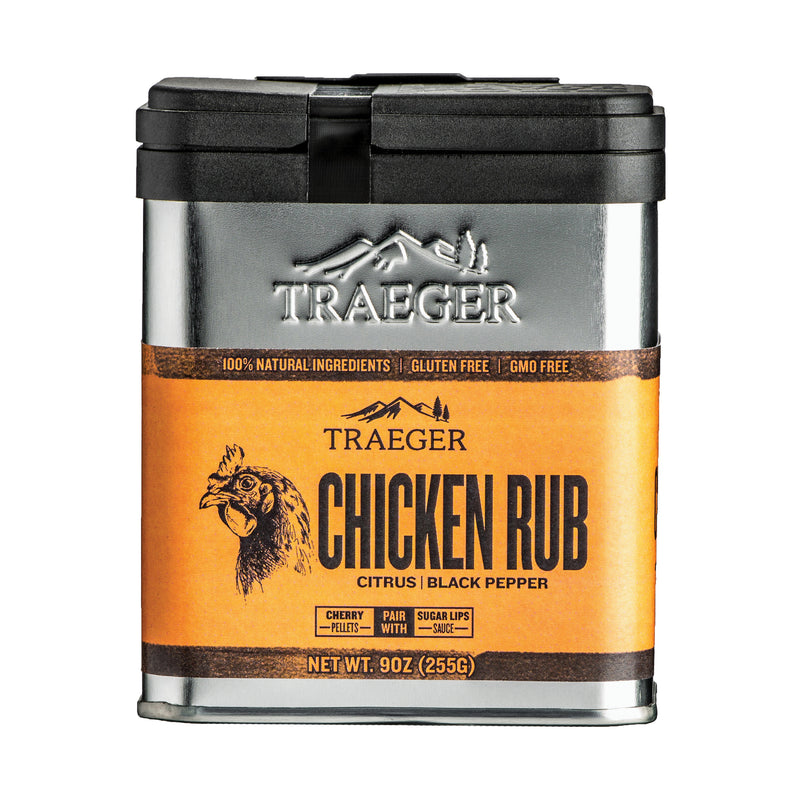 Traeger Chicken Rub Black Pepper Citrus Flavor 9 oz Tin
