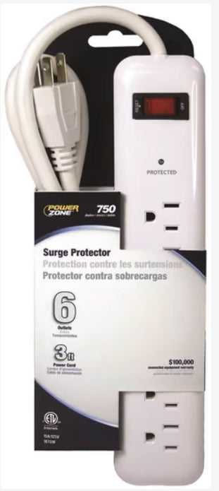 PowerZone Surge Protector 125 V 15 A